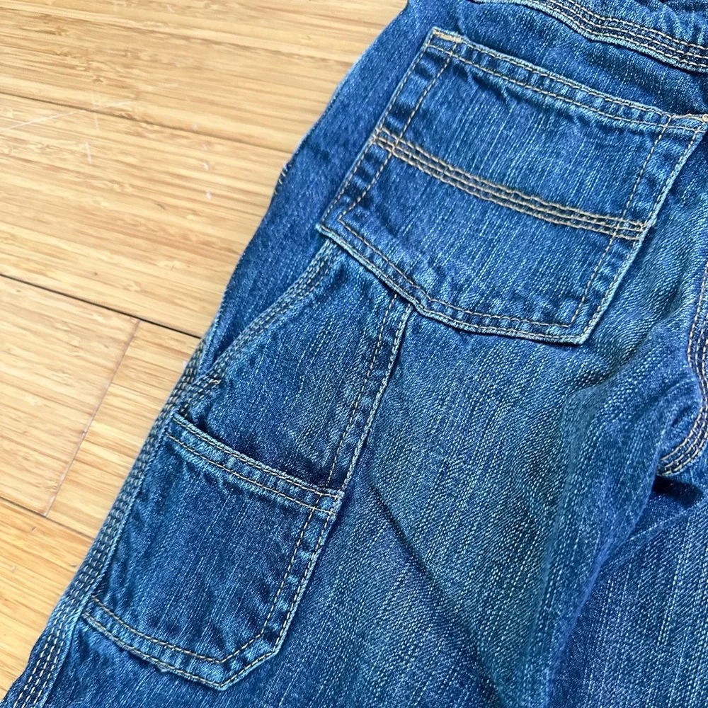 Gymboree Boys Loose Fit Carpenter Jeans Blue Denim Size 5